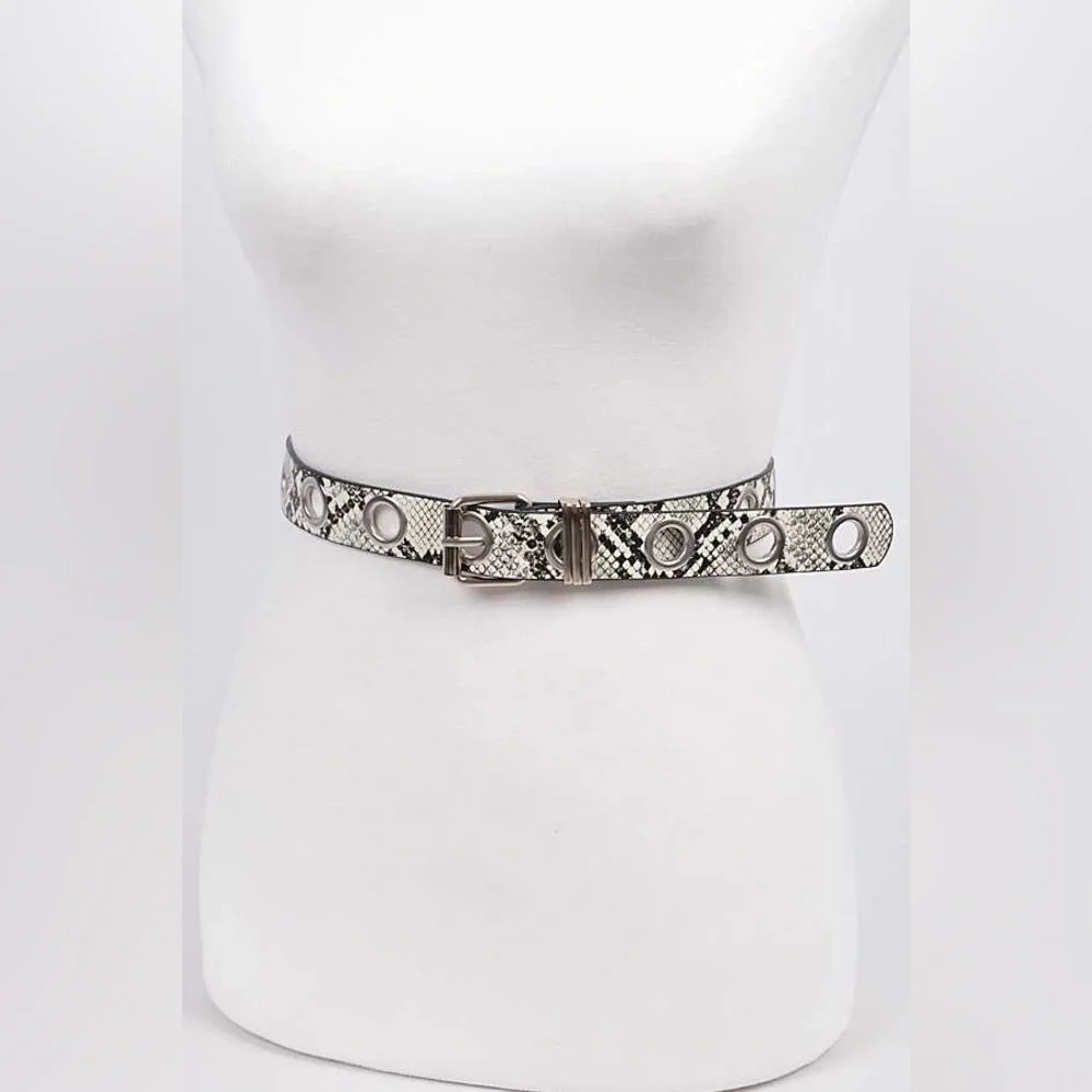 Glow In The Dark Snakeskin Statement Belt